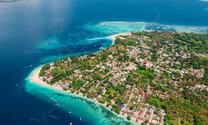 Gili Air On Air, In Water